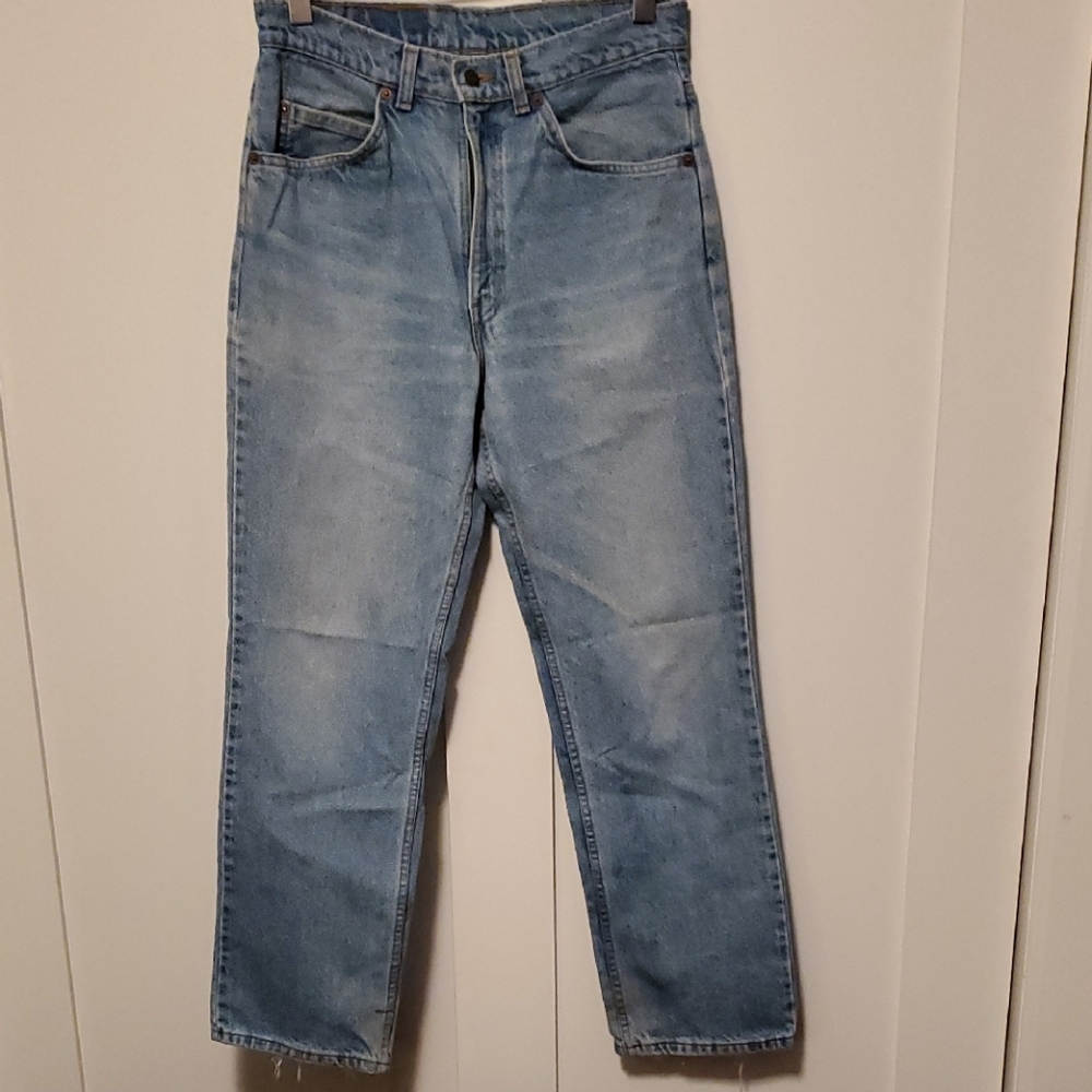 Vintage Levi's Men's Classic Straight Light Blue Jeans